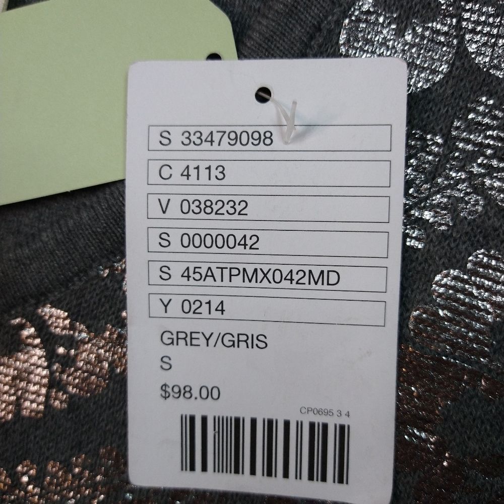 Grey and Silver Anthropologie Moth Knit top - Picture 5 of 9